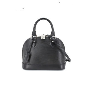 Louis Vuitton Epi Alma BB Shoulder Bag Leather Noir Silver Metal Fittings